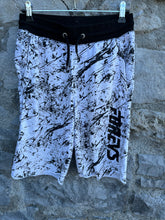 Load image into Gallery viewer, Black&amp;white marble shorts   11-12y (146-152cm)
