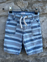 Load image into Gallery viewer, Blue stripy shorts  2-3y (92-98cm)
