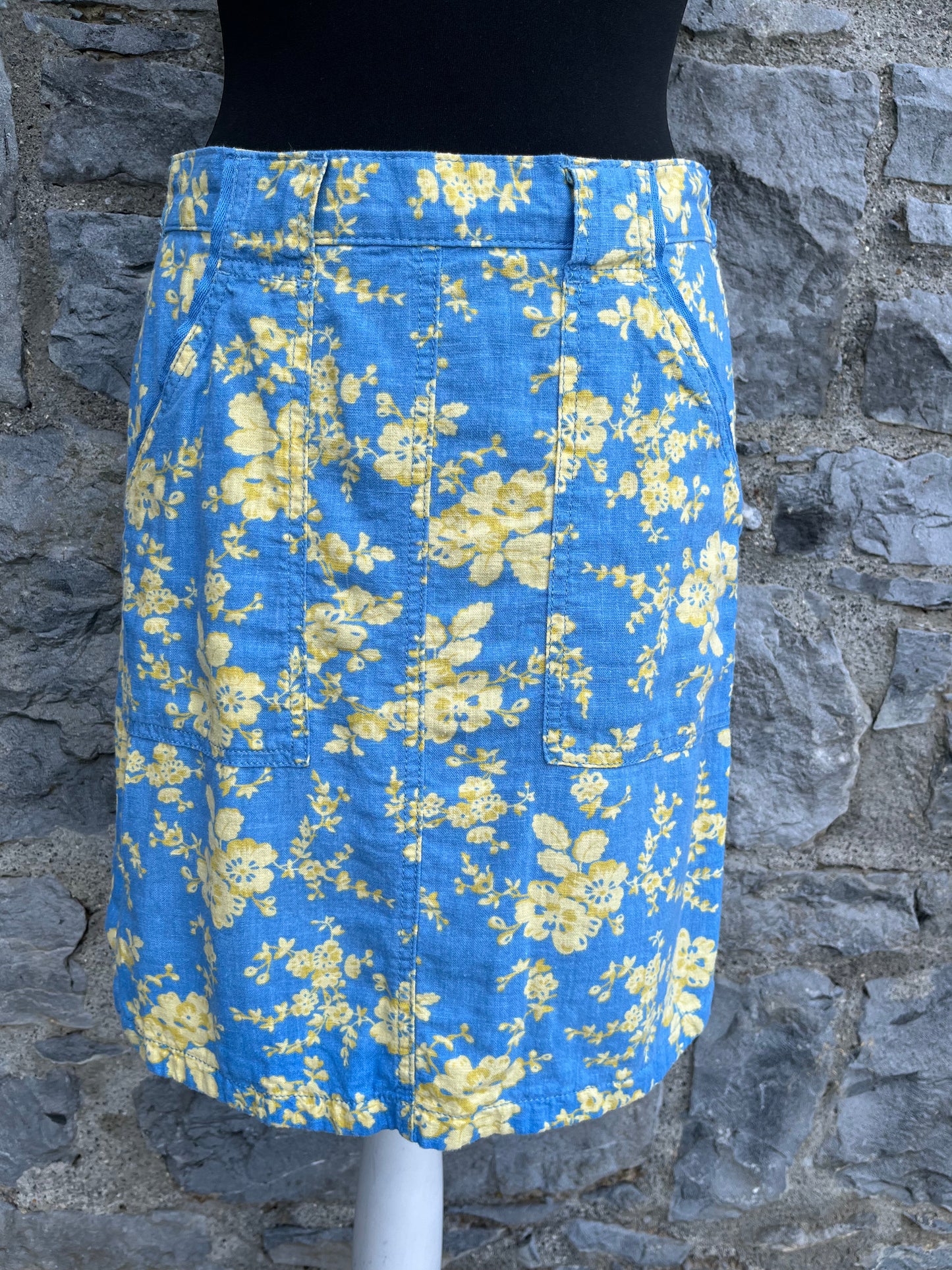 Yellow flowers blue skirt uk 10