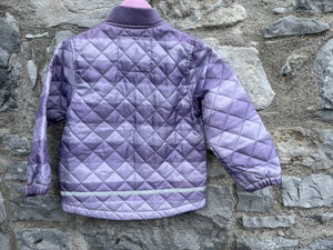 Purple quilted jacket  3y (98cm)