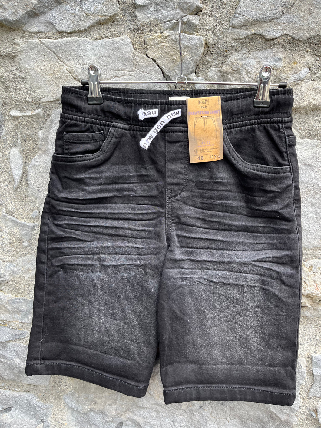 Charcoal denim shorts   11-12y (146-152cm)