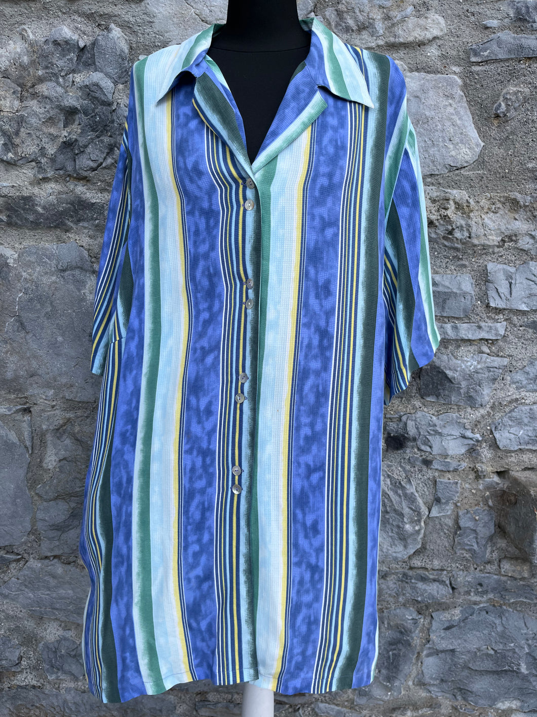 Long blue stripy shirt XL