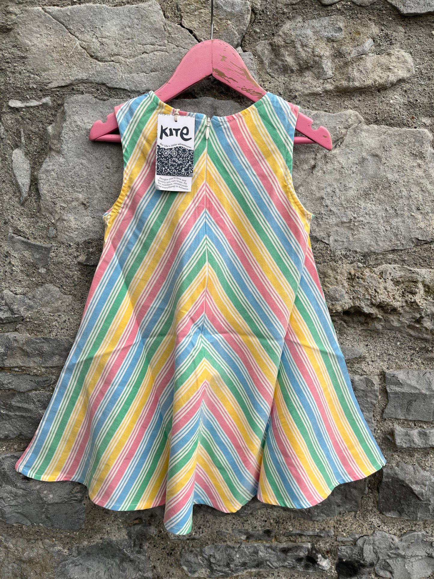 Pastel rainbow dress  3y (98cm)