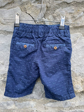 Load image into Gallery viewer, Navy spotty shorts  12-18m (80-86cm)
