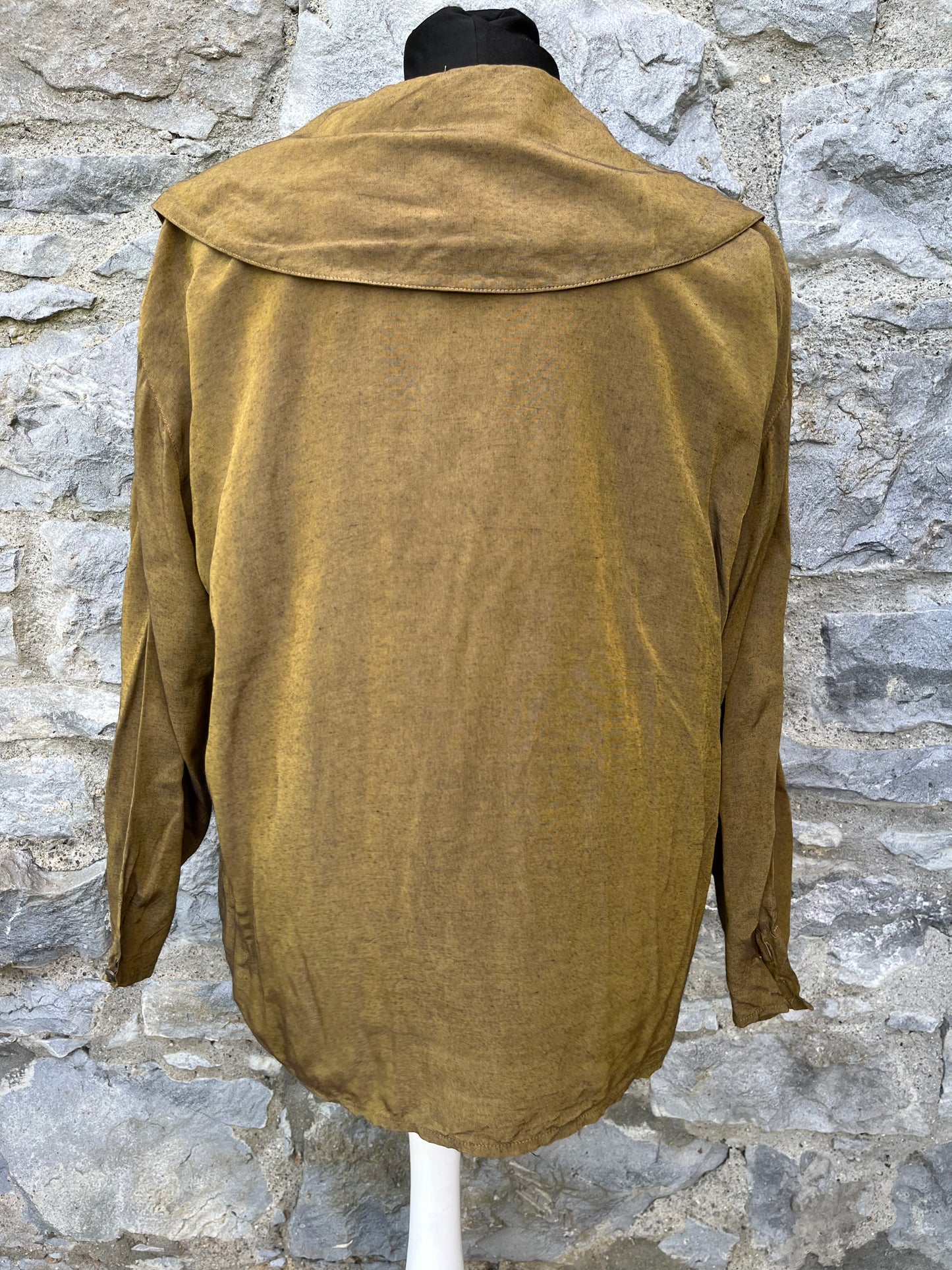 80s brown shirt uk 12-14