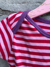 Load image into Gallery viewer, Pink stripy woolly vest  18-24m (86-92cm)
