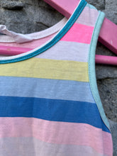 Load image into Gallery viewer, Colourful stripes dress  3-4y (98-104cm)
