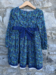 Blue floral dress   5-6y (110-116cm)
