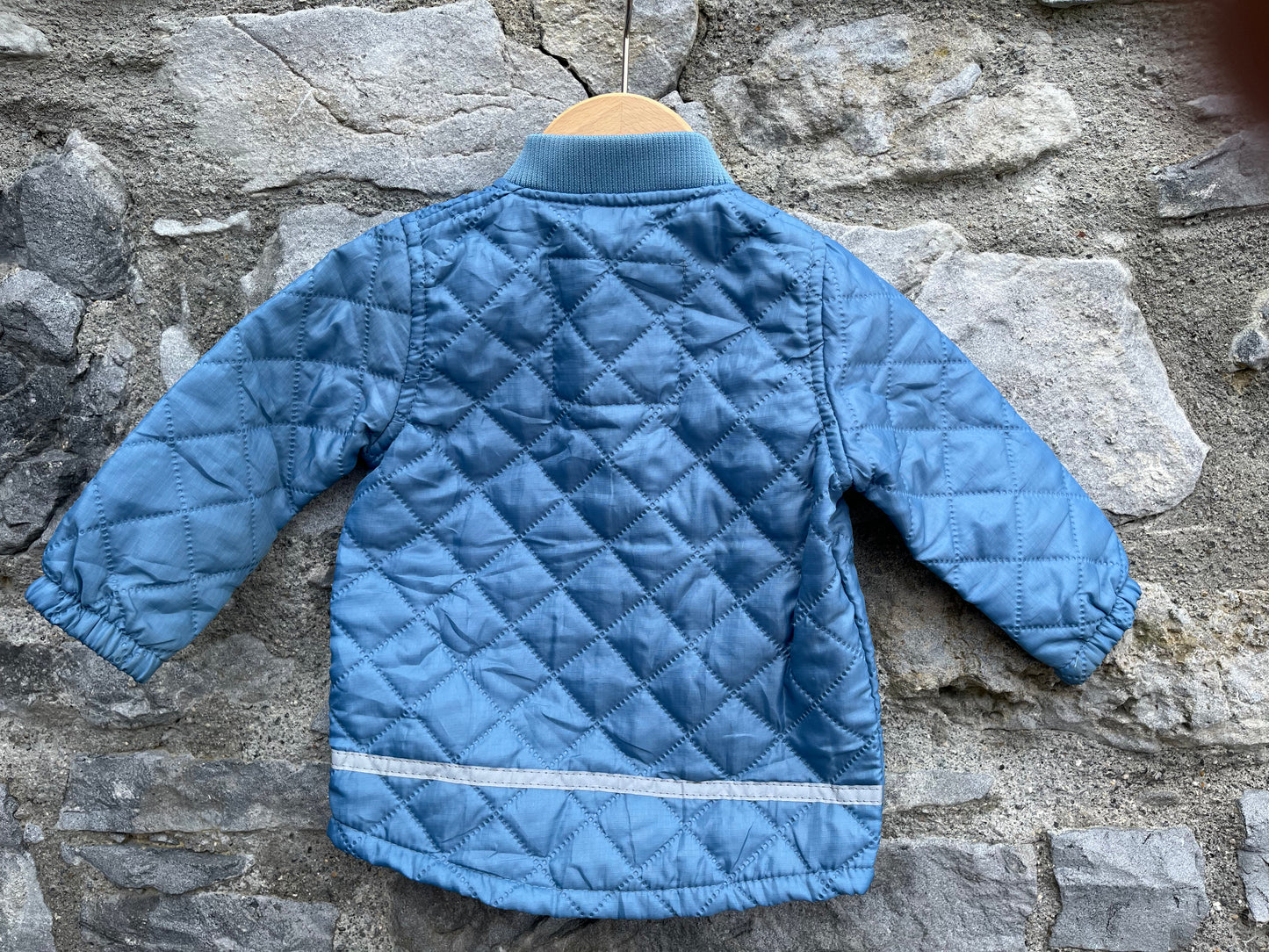 Blue quilted jacket  9m (74cm)