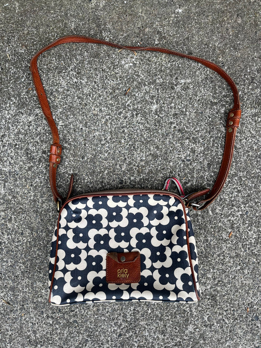 Navy floral bag