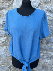Blue front knot top uk 12-14
