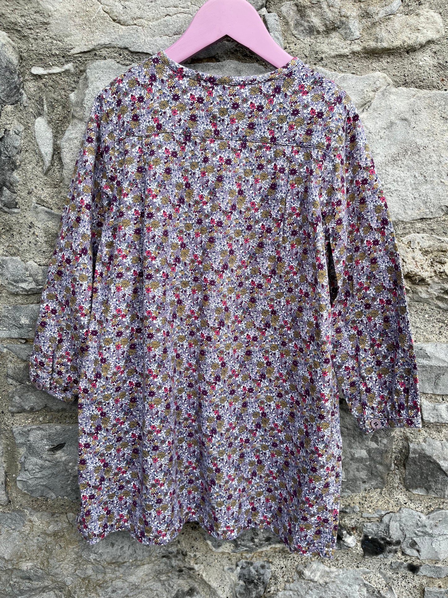 Purple floral dress   5-6y (110-116cm)