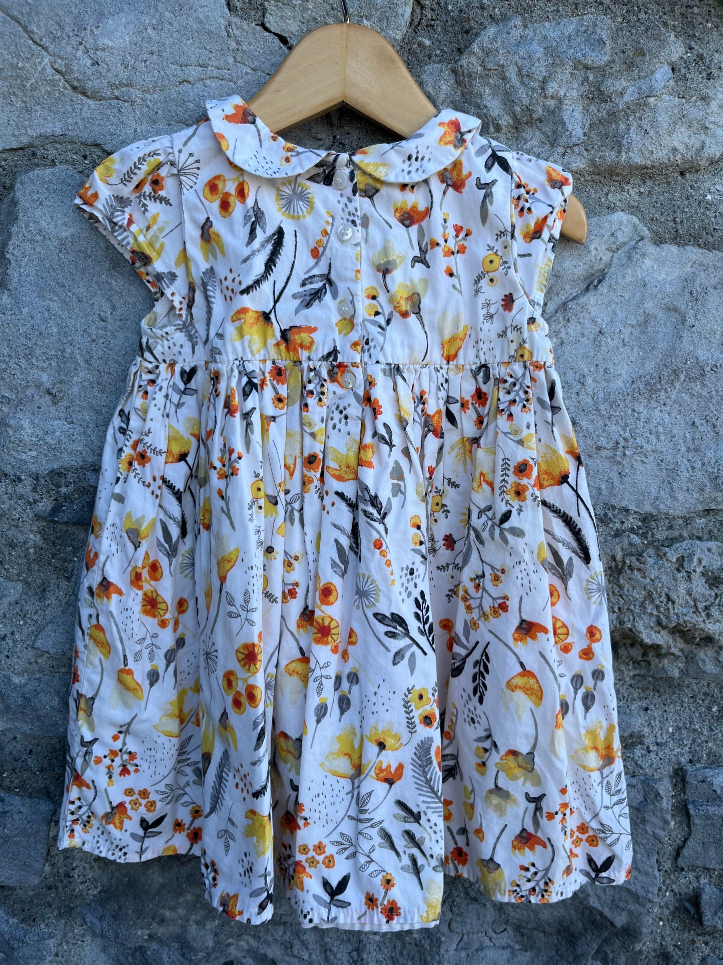 Orange flowers dress  12-18m (80-86cm)