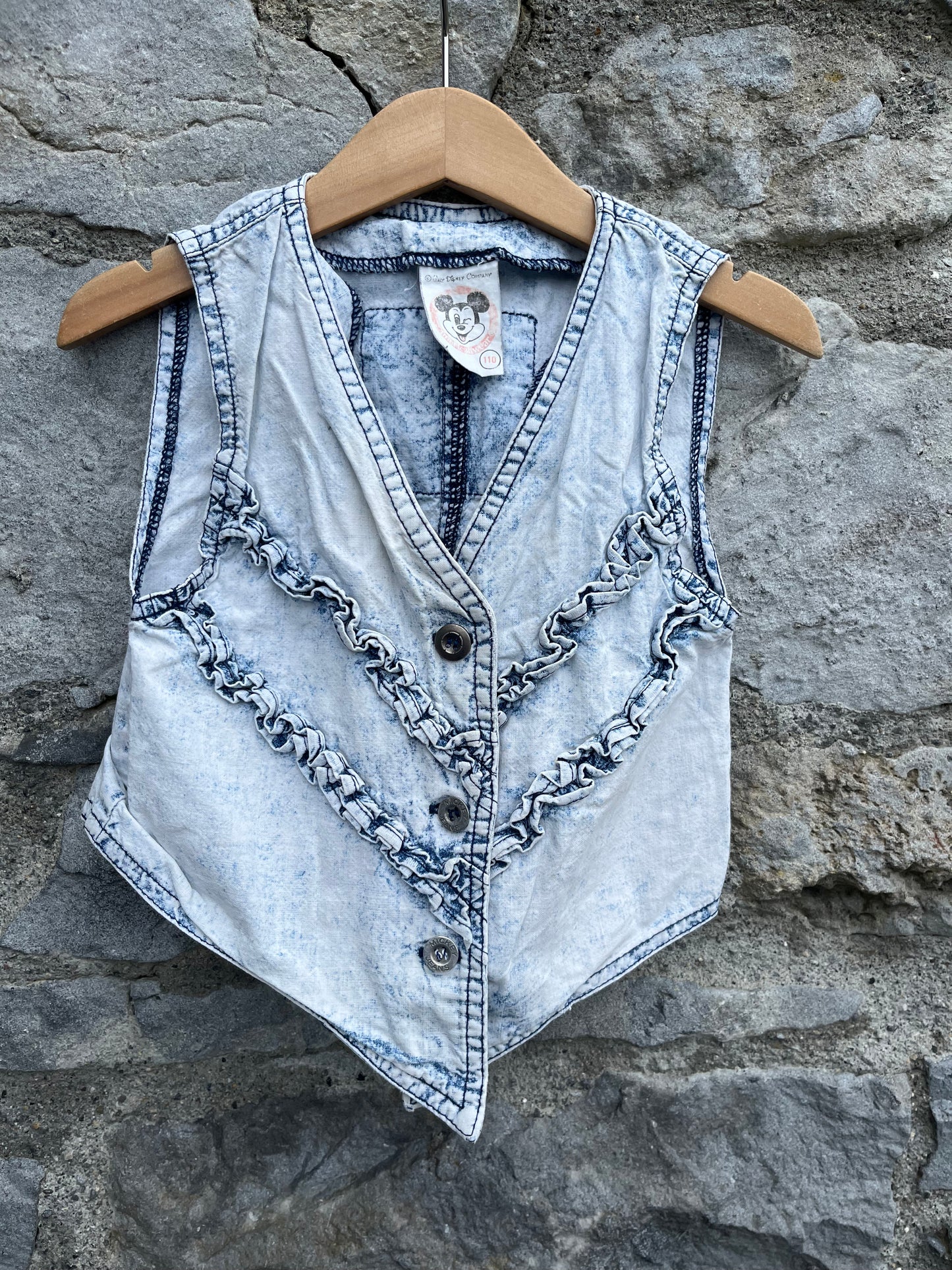 80s light denim waistcoat  4-5y (104-110cm)