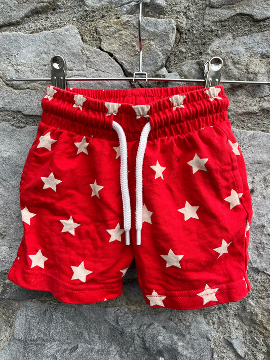 Red stars shorts  9-12m (74-80cm)