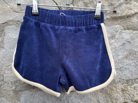 Navy terry shorts   4y (104cm)