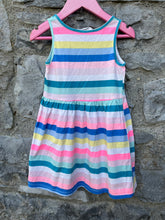 Load image into Gallery viewer, Colourful stripes dress  3-4y (98-104cm)
