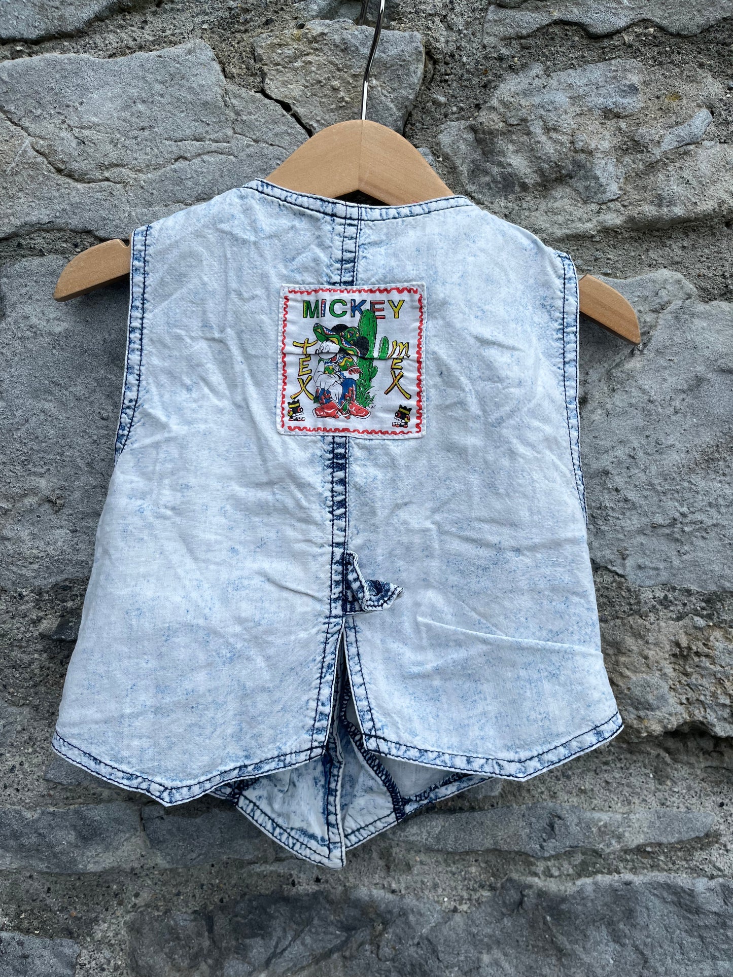 80s light denim waistcoat  4-5y (104-110cm)