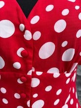 Load image into Gallery viewer, Spotty red dress uk 8

