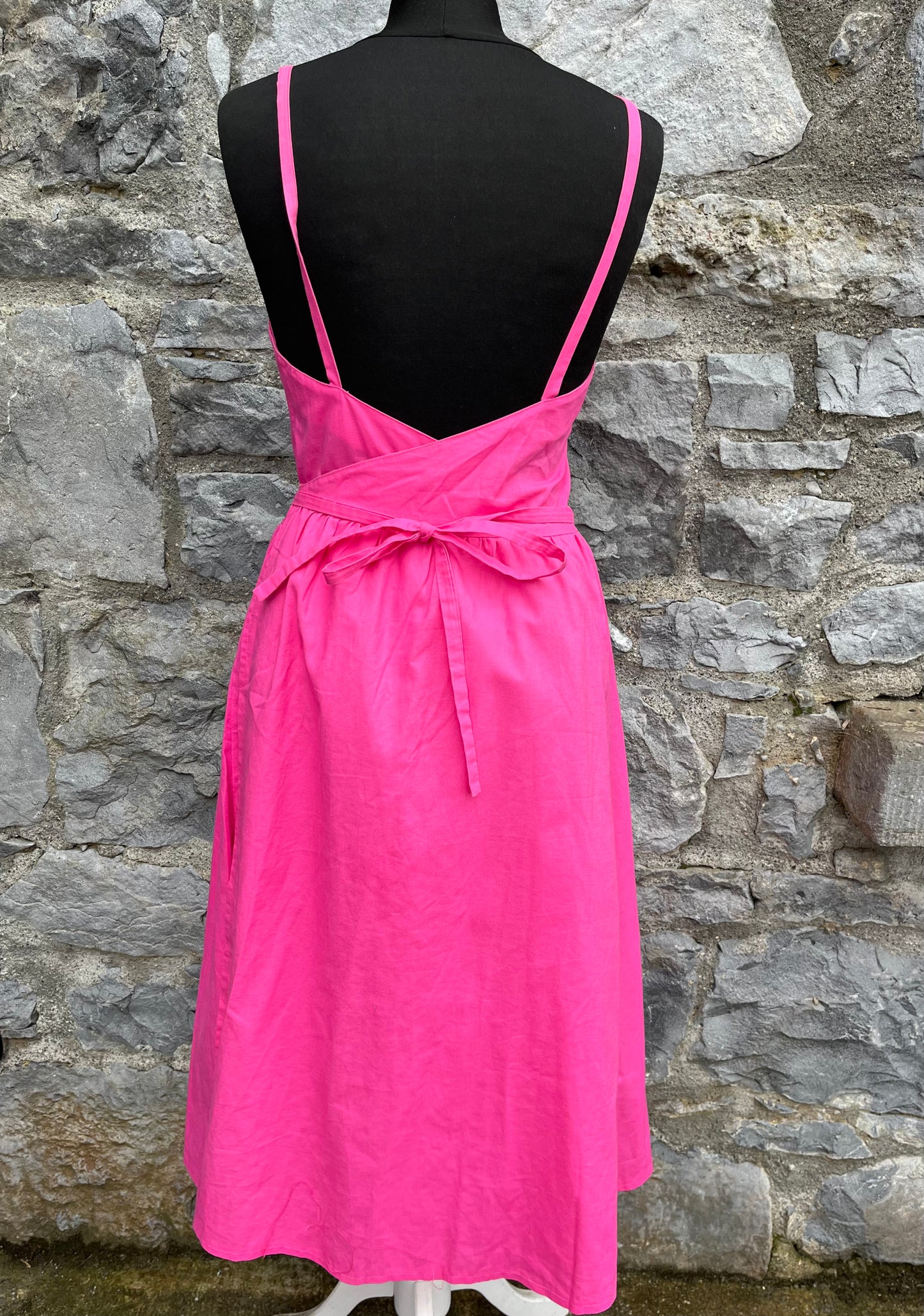 80s pink wrap dress uk 10-12