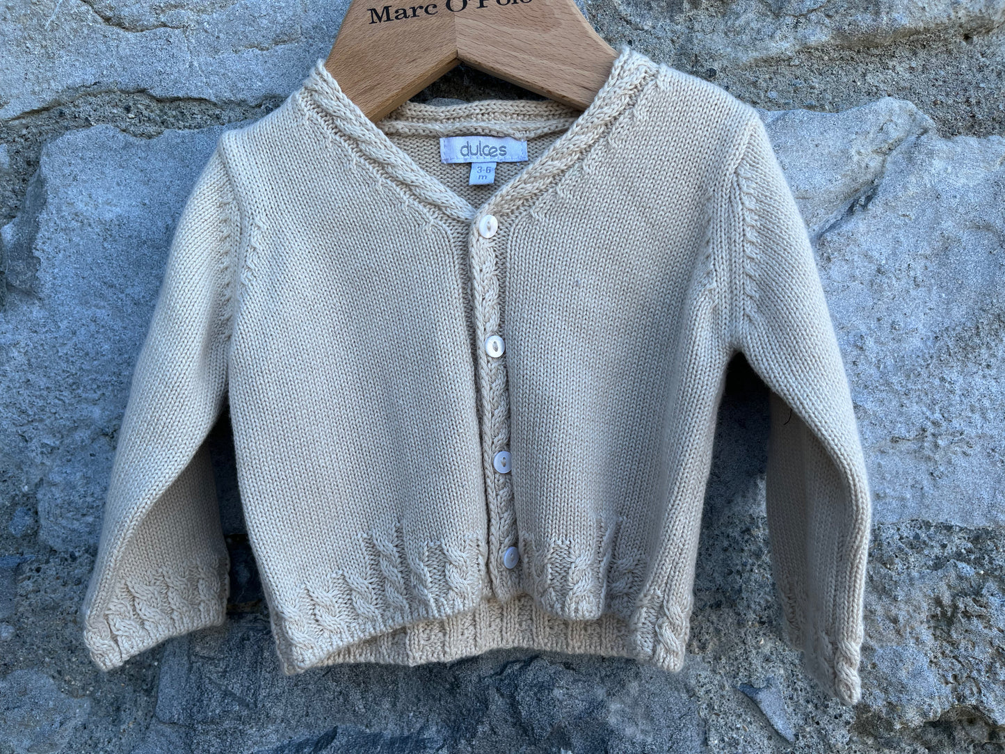 Beige cardigan   3-6m (62-68cm)