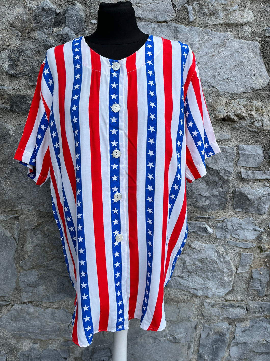 80s stripes&stars shirt uk 12-14
