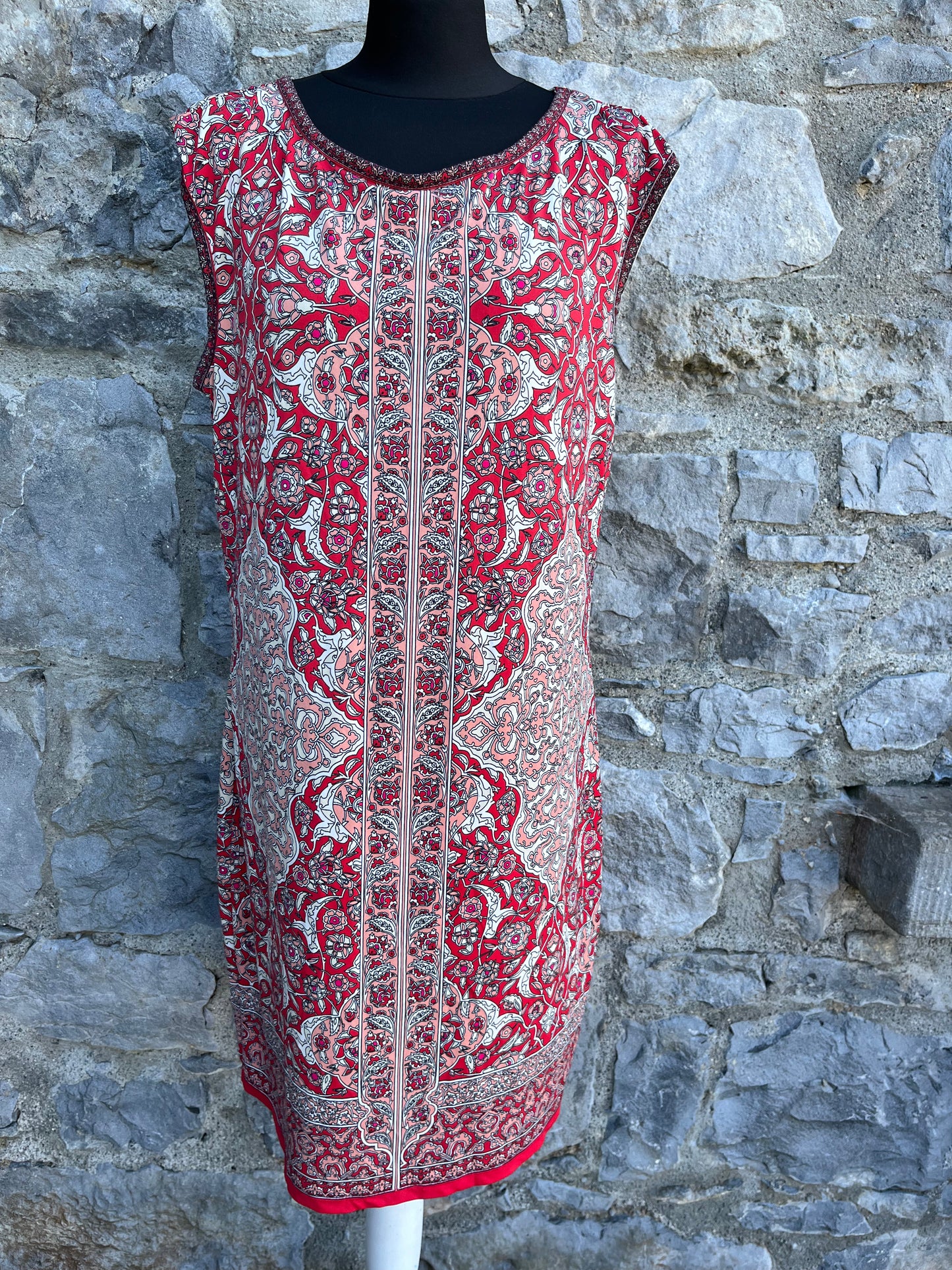 Red Paisley dress uk 14