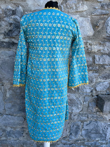 Embroidered blue caftan uk 6-8