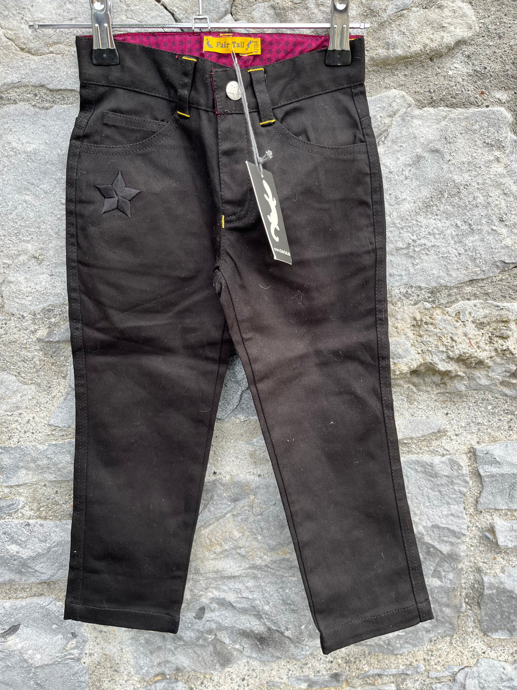 Black straight jeans   4y (104cm)