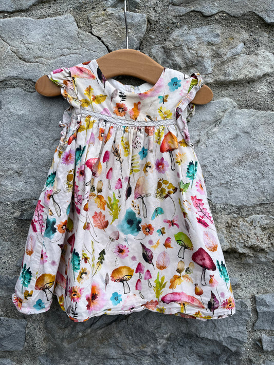 Mushroom dress  6-9m (68-74cm)