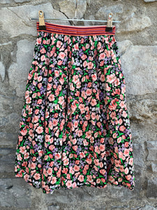 Pink flowers midi skirt   8-9y (128-134cm)