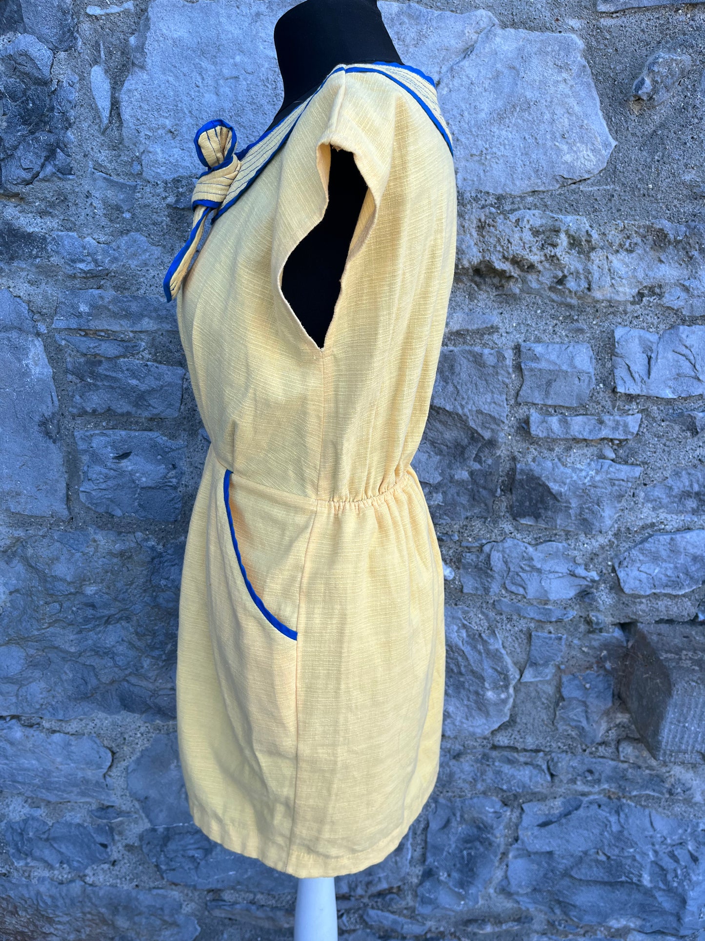 80s yellow dress uk 8