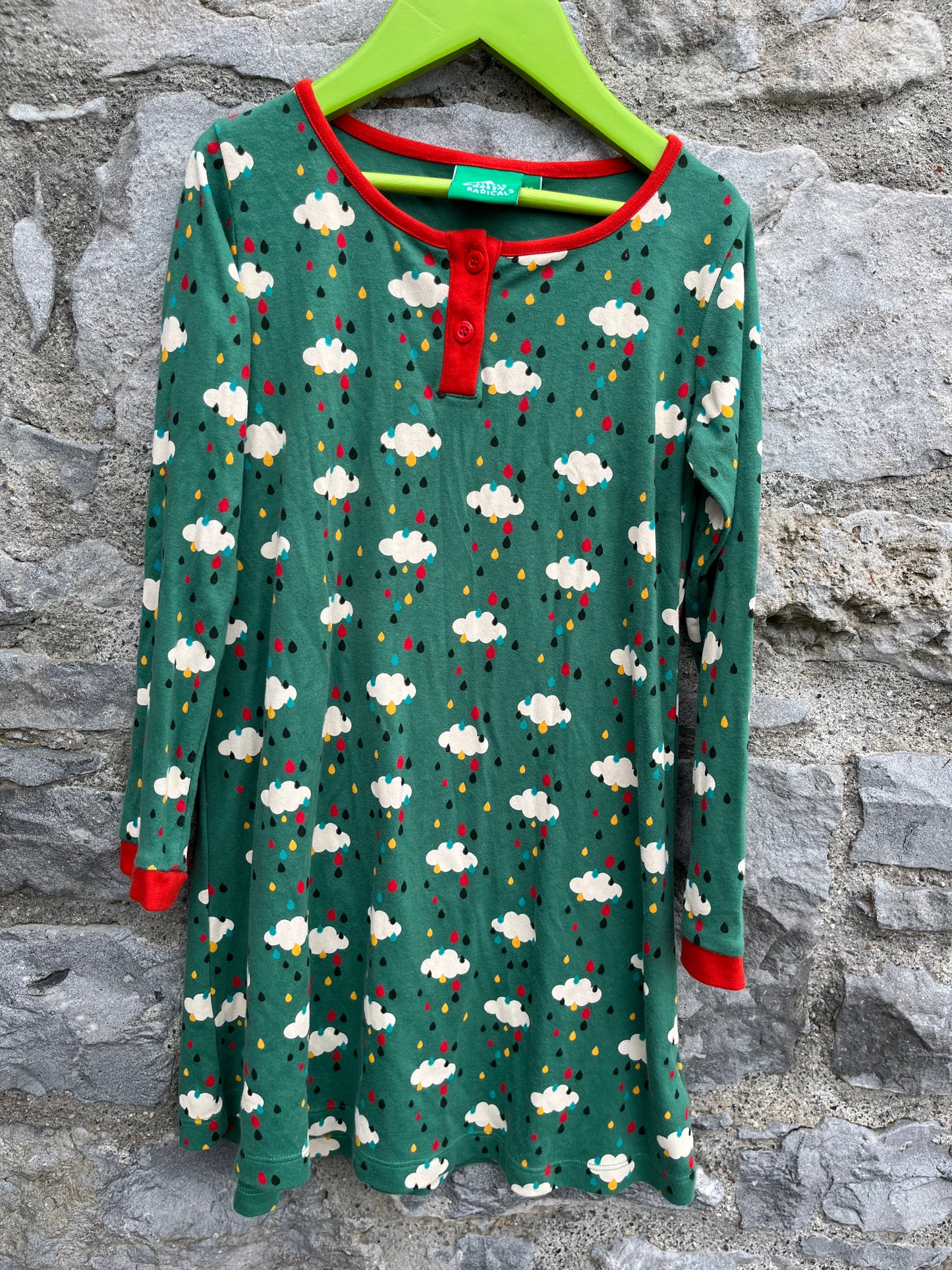 Green rainy dress  7-8y (122-128cm)