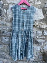 Load image into Gallery viewer, 90s blue check dress  8-9y (128-134cm)
