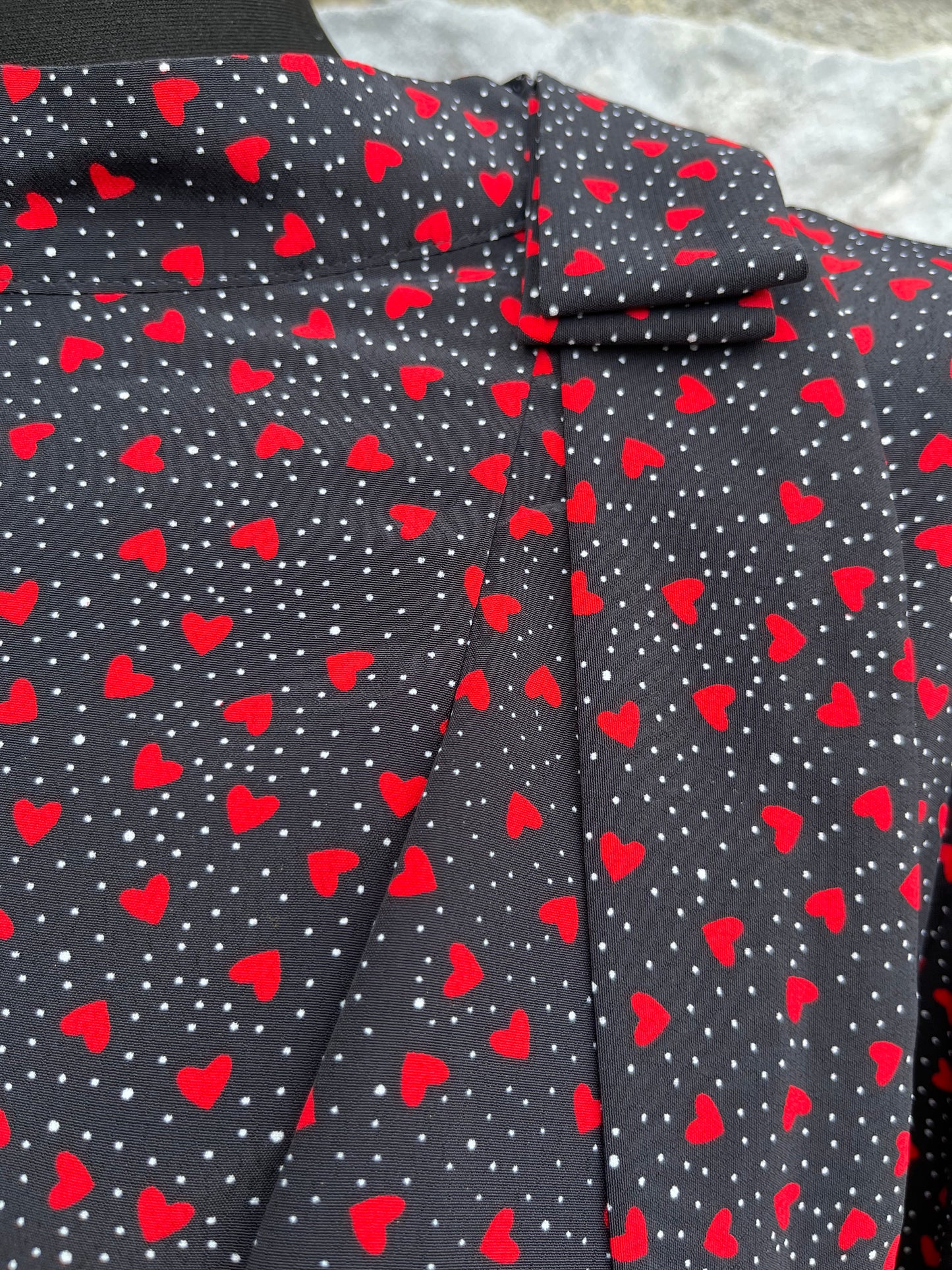 Red hearts blouse&skirt uk 16-18