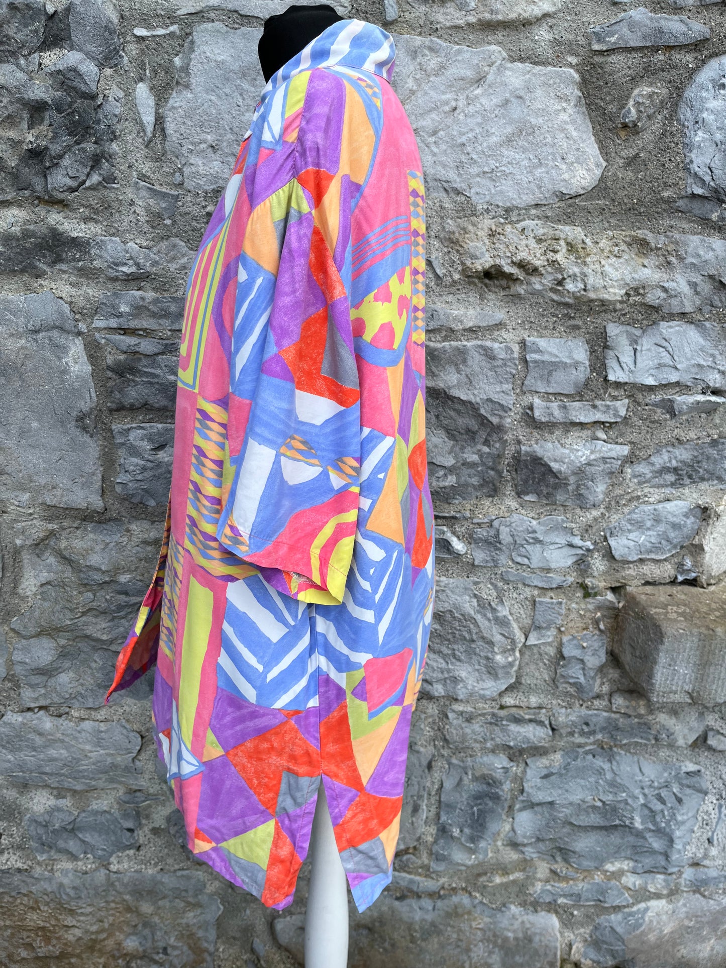 80s colourful abstract shirt Large