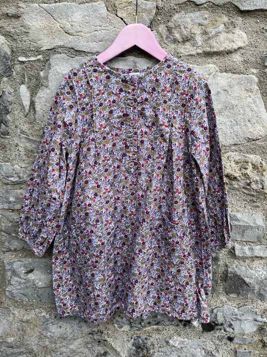 Purple floral dress   5-6y (110-116cm)