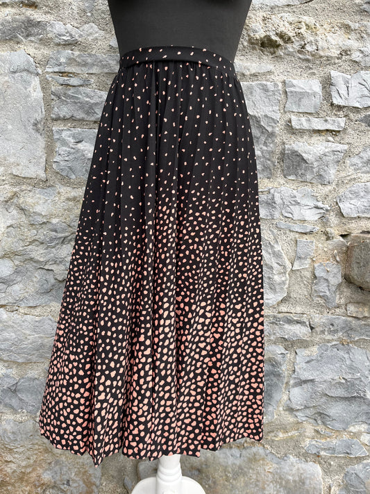 Pink hearts black skirt uk 6-8