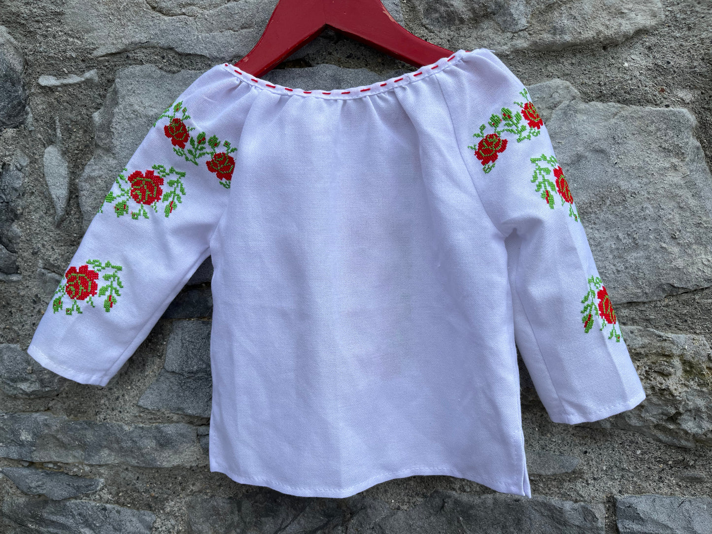 80s embroidered folk blouse 12-18m (80-86cm)