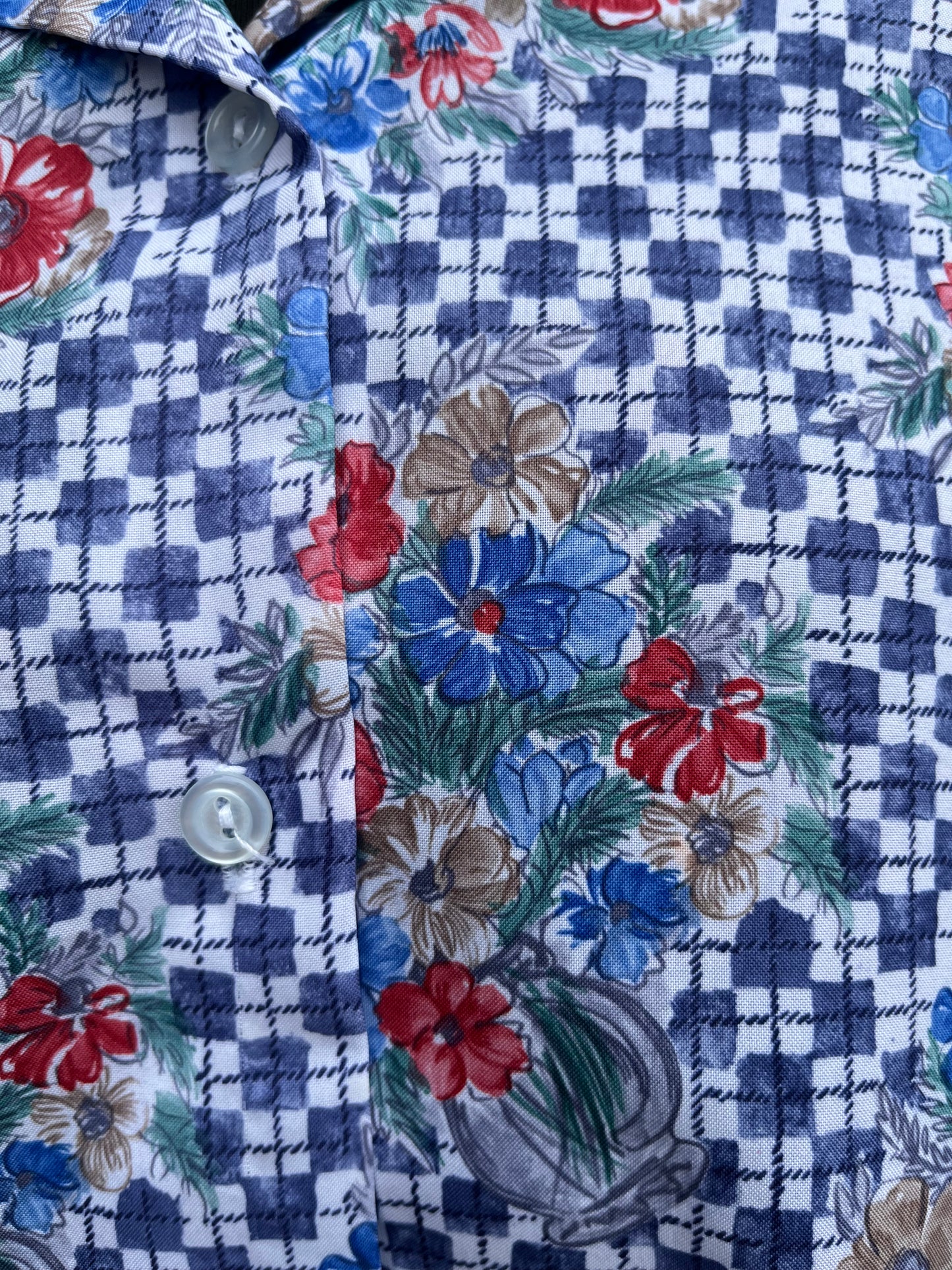 90s floral blouse uk 12