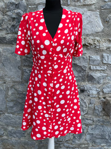 Spotty red dress uk 8