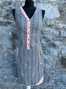 Grey stripy dress  uk 6-8