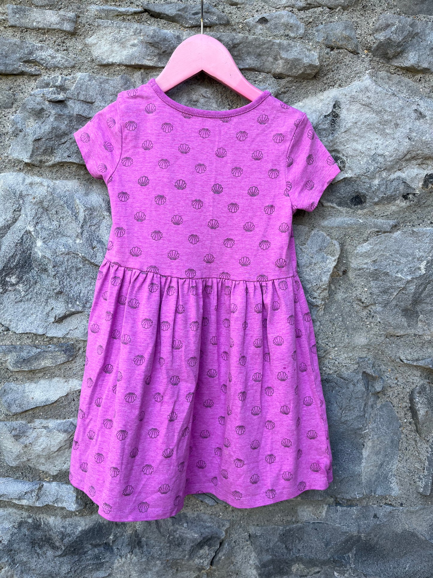 Pink shells dress   4-5y (104-110cm)