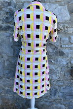Load image into Gallery viewer, Pink&amp; lime geometric dress uk 6-8
