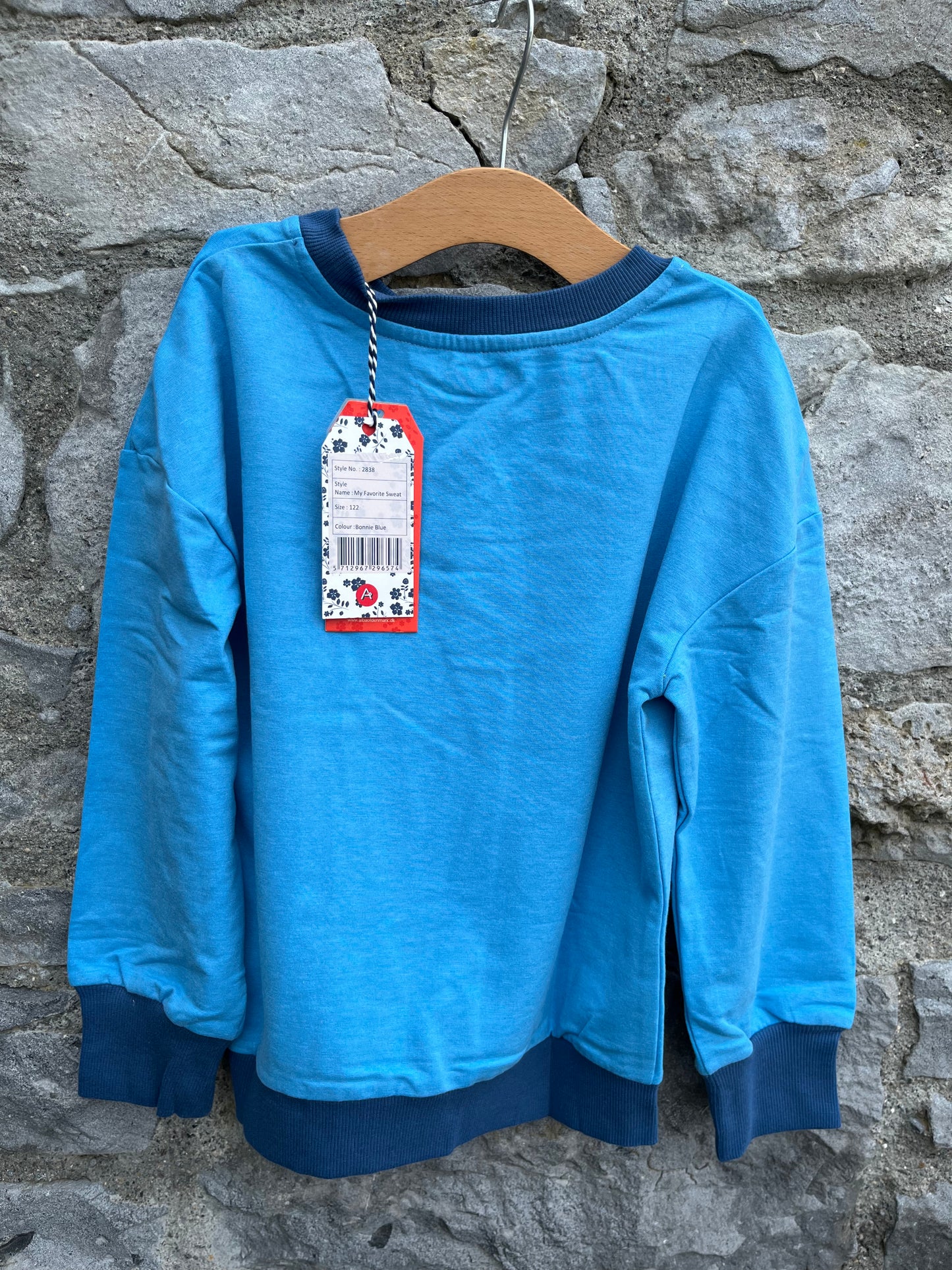 Bonnie blue sweatshirt  7y (122cm)