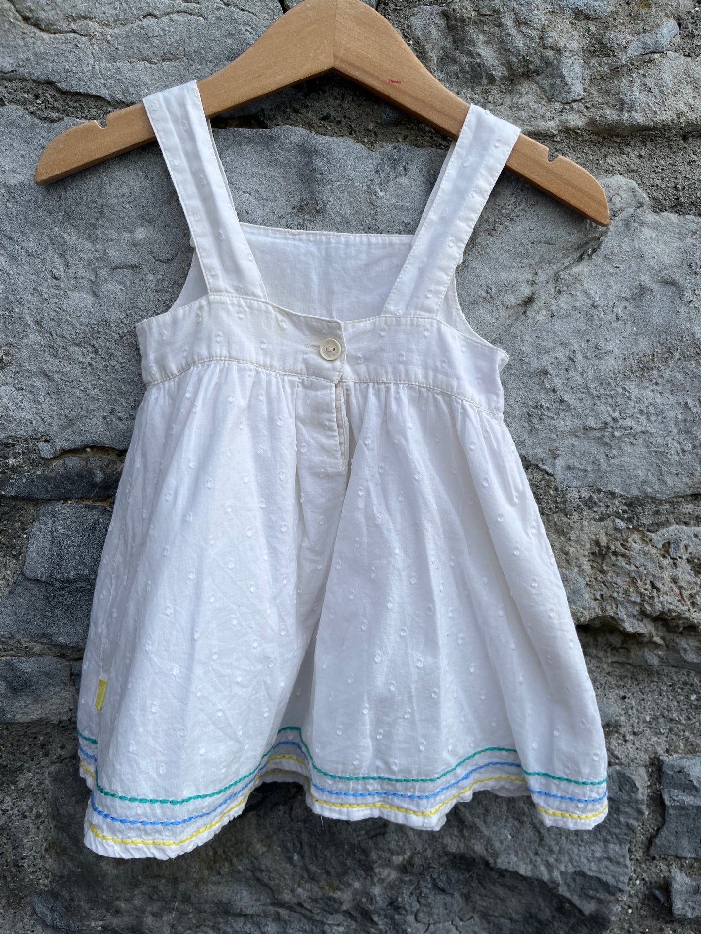 White rainbow sun dress   3-6m (62-68cm)