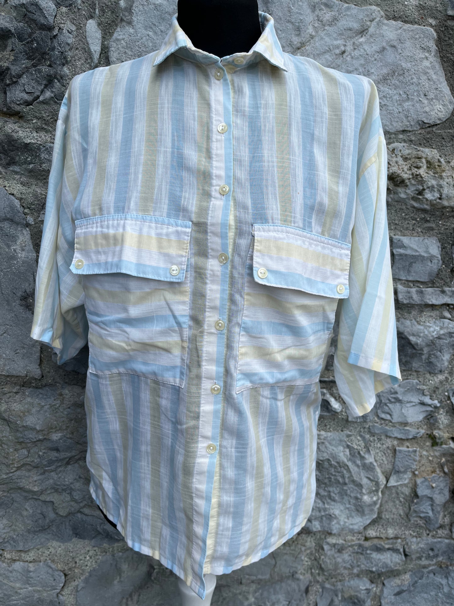 90s light stripy shirt uk 8-10