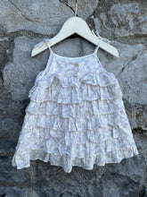 Load image into Gallery viewer, Dragonfly ruffled dress   0-3m (56-62cm)
