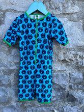 Load image into Gallery viewer, Blue apples swimsuit   3-4y (98-104cm)
