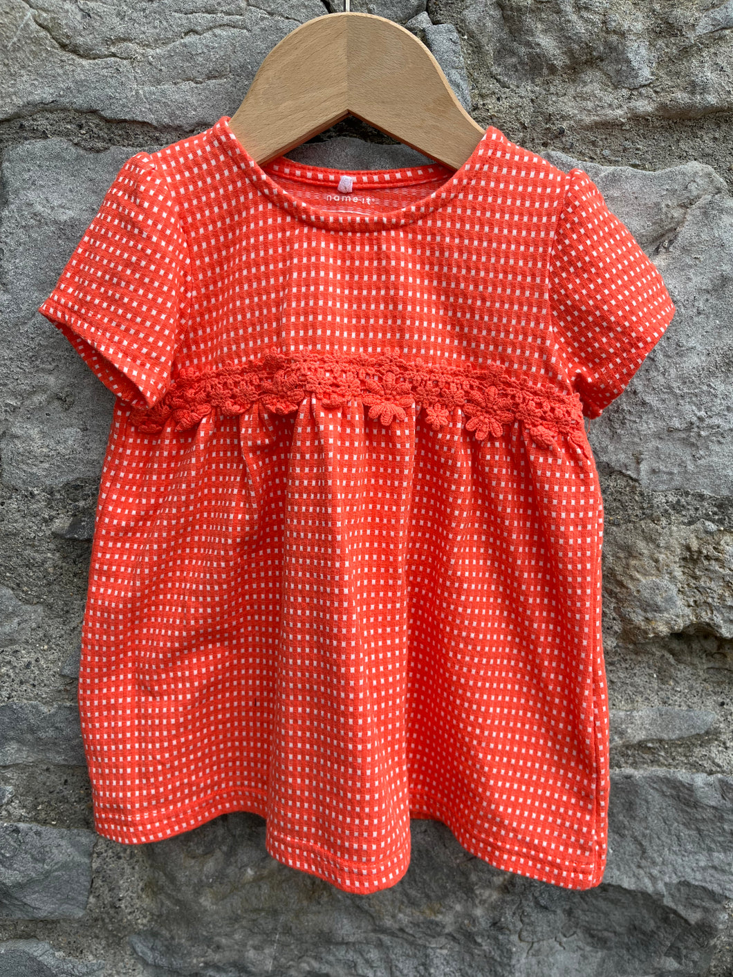 Orange spotty dress  9-12m (74-80cm)